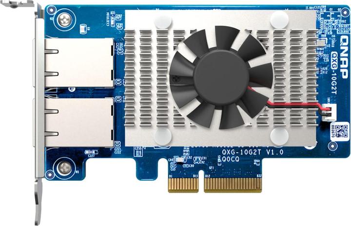 Actual product image QNAP QXG-10G2T Network Adapter PCIe 10 GBE RJ45 x2