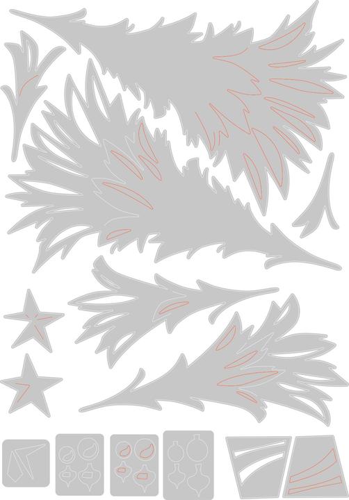 Produktbild Sizzix Thinlits Stanzschablone "Trim a Tree Colorize by Tim Holtz"