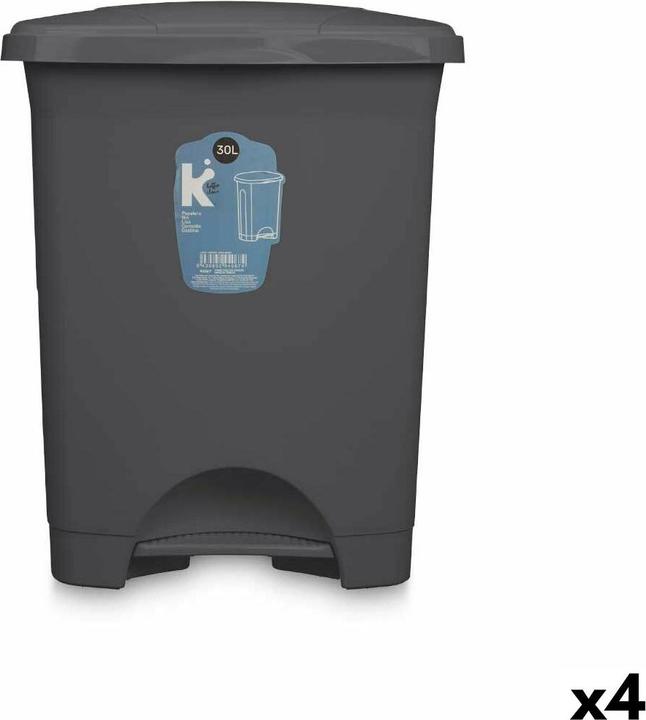 Immagine prodotto Natec Papierkorb mit Pedal Anthrazit Kunststoff 30 L (4 Stück) (30 l)