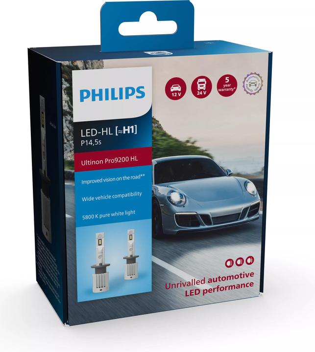 Produktbild Philips Ultinon Pro9200 HL 11258U92X2 Unvergleichliche LED-Lichtleistung für Fahrzeuge (H1)