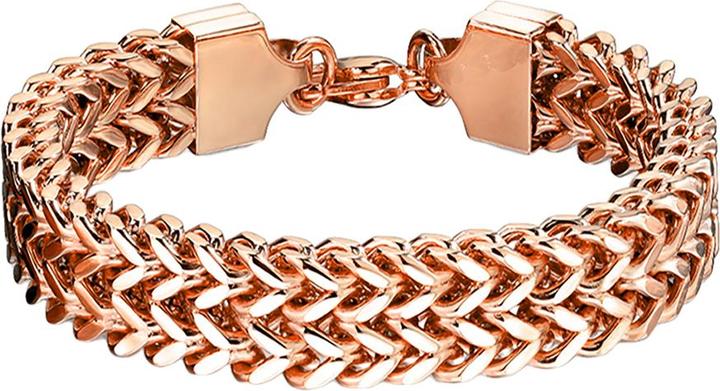 Produktbild Star Piercing Armband rosegold zweireihige Weizen (20.30 cm, Chirurgenstahl 316L, ohne Messing)