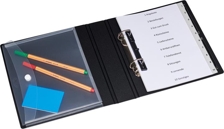 Produktbild Kolma Ringbuch Selection A5 Recycling 2 Ringe Füllhöhe 3 cm schwarz (A5, 30 mm, 1 Stück)