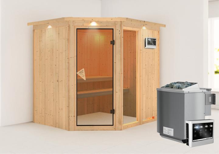Actual product image Karibu Fiona 2 with roof rim (9 KW Bio external control)