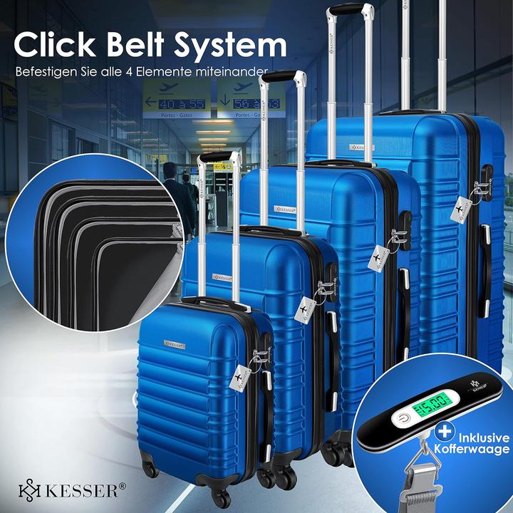 Produktbild Kesser 4-teiliges Hartschalenkofferset (120 l, Handgepäck (bis 50l), M (50 - 90l), XL (ab 115l))