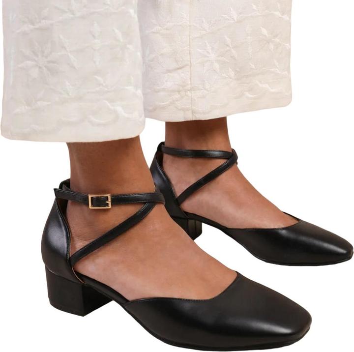 Actual product image Where's That From Womens/Ladies Peru PU Crossover Strap Low Block Heel Sandals (39)