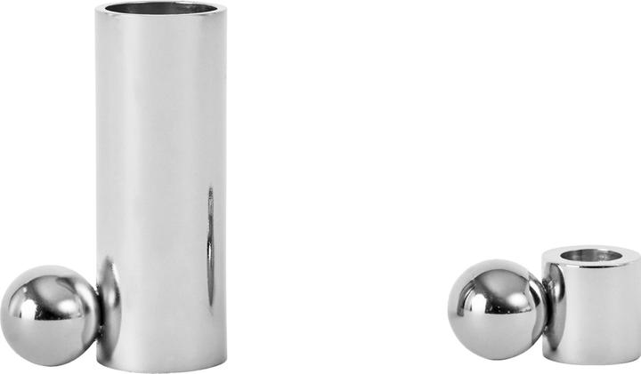 Actual product image Oyoy Candlestick Palloa large 7 cm, silver (8 x 4 x 6.5 cm)
