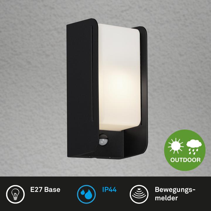 Immagine prodotto Briloner Luce per esterni, sensore, nero, 1xE27 escl. / max. 12W (E27)