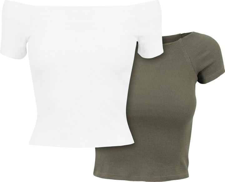 Immagine prodotto Urban Classics Maglietta da donna a coste senza spalla 2 pezzi - 60065 (XS)