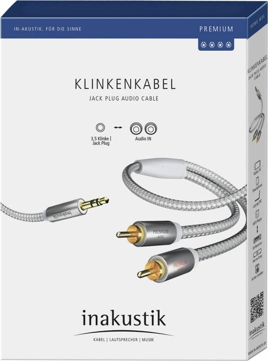 Actual product image Inakustik Jack cable (1.50 m, 3.5mm jack (AUX), Cinch)