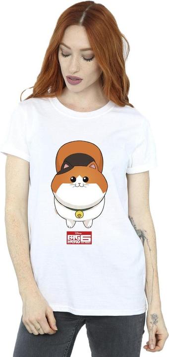 Actual product image Disney Womens/Ladies Big Hero 6 Baymax Kitten Face Cotton Boyfriend T-Shirt (M)