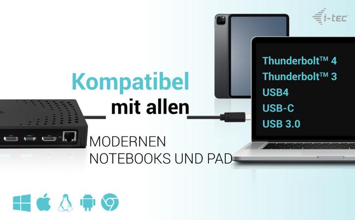 Actual product image i-tec Catriple4kdockpd2ch (USB-C, 13 Ports)