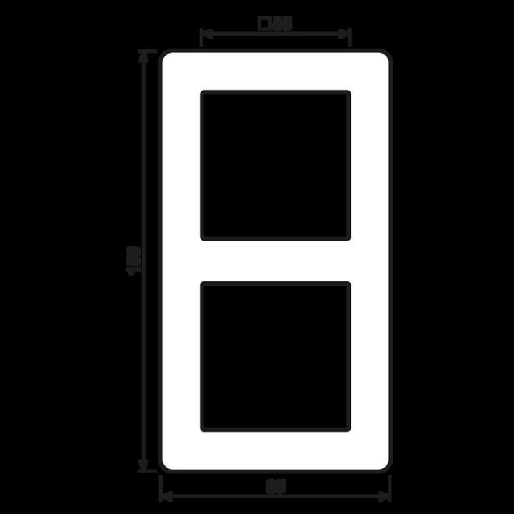 Actual product image JUNG Mounting frame 2f bw glz A / A FLOW Kst AF582BFSW