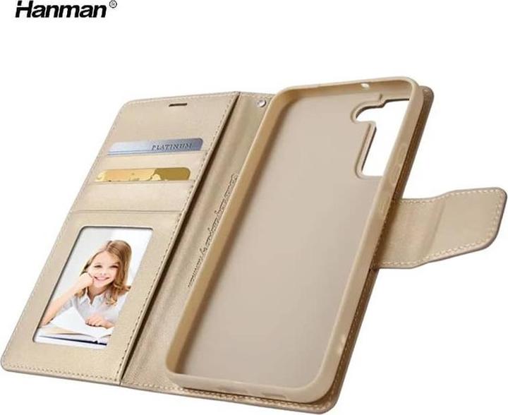 Produktbild Hanman Samsung Galaxy S10 Lite - Mill Flip Case mit 3 Kartenfächern, gold (Samsung Galaxy S10 Lite)