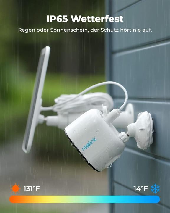 Produktbild Reolink Argus Series B330+Solar Panel+64GB SD Card-5MP (2560 x 1440 Pixels)