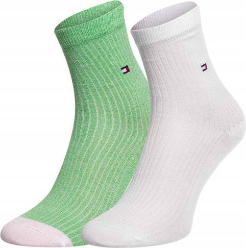 Produktbild Tommy Hilfiger th Women Short Sock 2p Rib Mouline Lime Green 701222646 004 35-38 (2er Pack, 35 - 38)