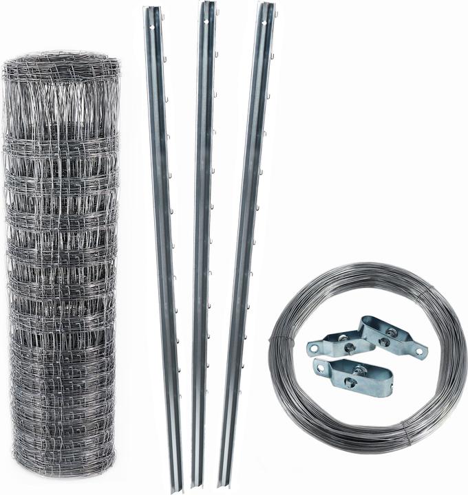 Produktbild Aquagart 250m Wildzaun Forstzaun Knotengeflecht 150/12/30+ Pfosten + Spanndraht