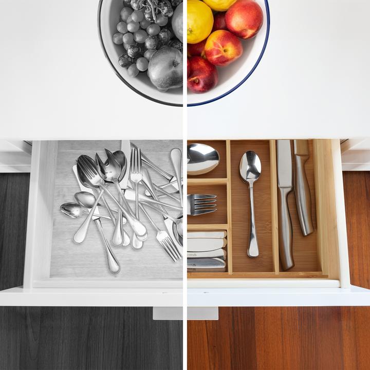 Actual product image Relaxdays Bamboo cutlery tray