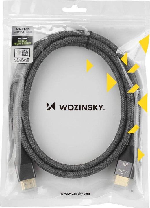 Immagine prodotto Wozinsky cavo HDMI 2.1 8K 60 Hz 48 Gbps / 4K 120 Hz / 2K 144 Hz 1 m Argento (WHDMI-10) (1 m, HDMI)