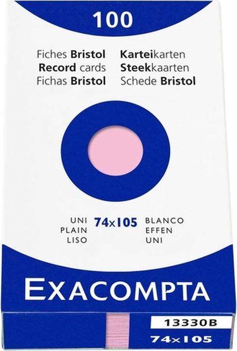Produktbild Exacompta Karteikarten (74 x 105 mm, 205 g/m², 100 x)