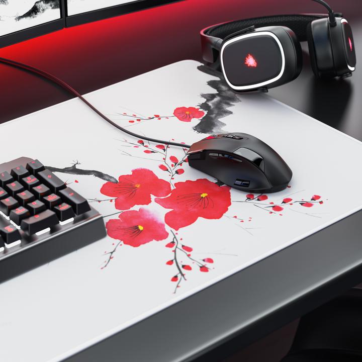 Actual product image Titanwolf Gaming Mouse Pad, 900 x 400mm XXL Speed Gaming Mouse Mat, Mousepad Extra Large Surface, Ink Sakura 6 (XXL)