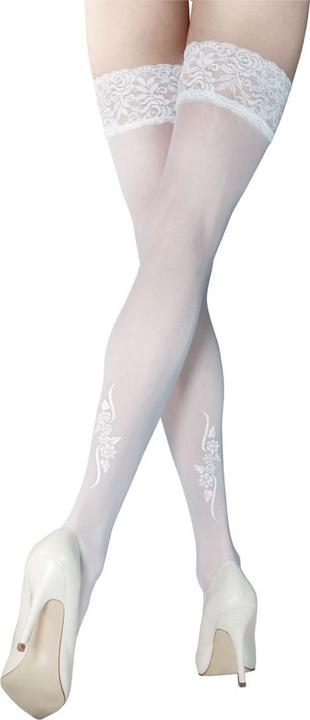 Actual product image Legg Story white hold-up stockings Lisa (88 DEN)