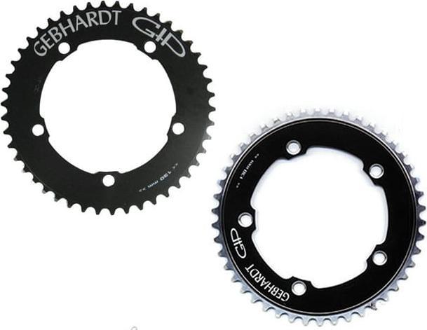 Actual product image Gebhardt GTP Track chainring 1/8inch - black/silver 144mm