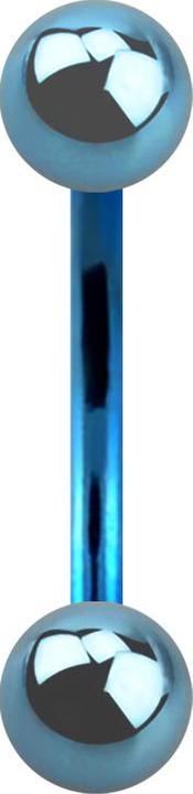 Produktbild Star Piercing Micro Banane hellblau mit zwei Kugeln (ohne Messing, Chirurgenstahl 316L)