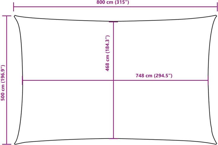 Image du produit VidaXL Sonnensegel (500 x 800 cm)