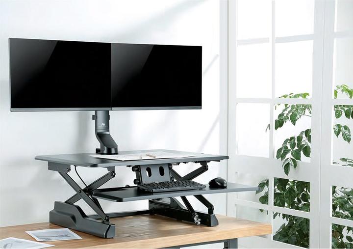 Productafbeelding Maclean MC-854 - VESA schermbevestiging voor 2 schermen, 17-27", zwart, 14 kg (Tabel, 27")