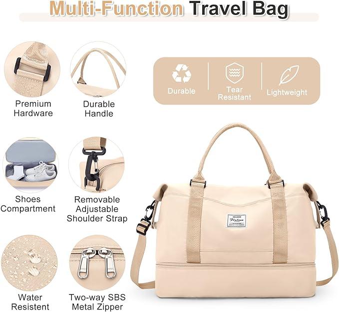 Produktbild Only-Bags.Store 3pcs Reisen mit einem grossen Carry-on Tasche, eine Sport-Tasche, und eine wasserdichte Gepäck