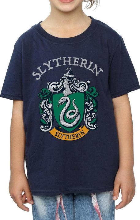 Actual product image Girls Slytherin Crest Cotton T-Shirt (140, 146)