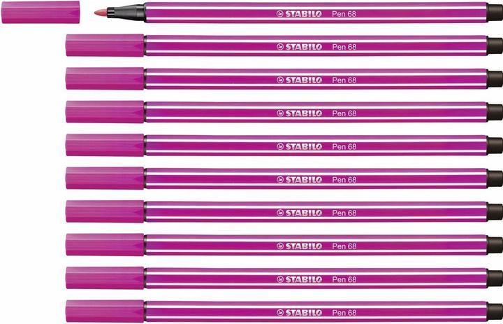 Actual product image STABILO Premium felt-tip pen - Pen 68 - pack of 10 - pink (Fuchsia, 10 x)