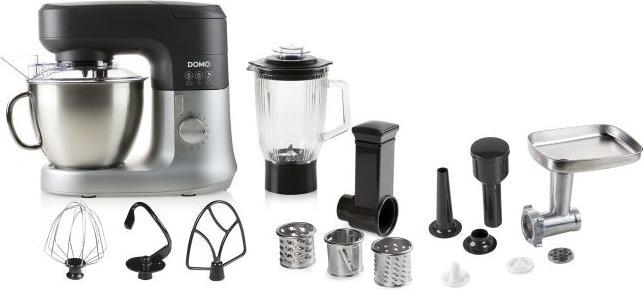 Produktbild Domo Küchenmaschine Komplettset 4,5 Liter Schale DO9182KR Profi-Knetmaschine (1000 W)
