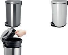 Actual product image Helit Pedal bin the silent 25 x 40 cm (Ø x H) 12l stainless steel/plastic silver (12 l)