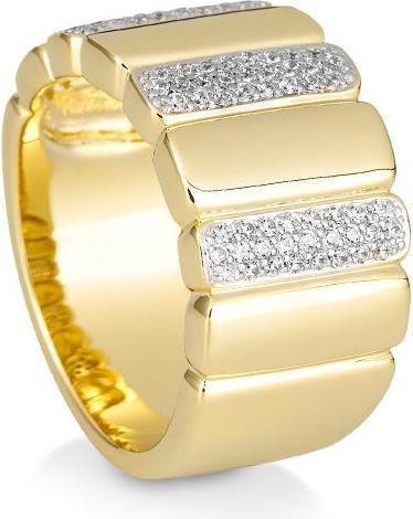 Breuning RING - BRILL. 0,413 Ct. H/si (55, 585/14 K Gold)
