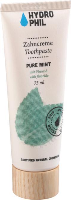 Actual product image Hydrophil Toothpaste Pure Mint with fluoride (75 ml)