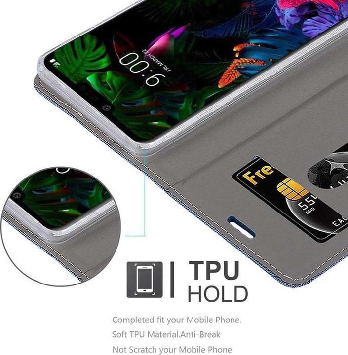 Produktbild Cadorabo Book Jeans Optik Cover (LG G8)