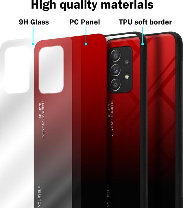 Immagine prodotto Cadorabo Manicotto per vetro in TPU a 2 colori (Samsung Galaxy A52, Samsung Galaxy A52 5G, Samsung Galaxy A52s 5G)