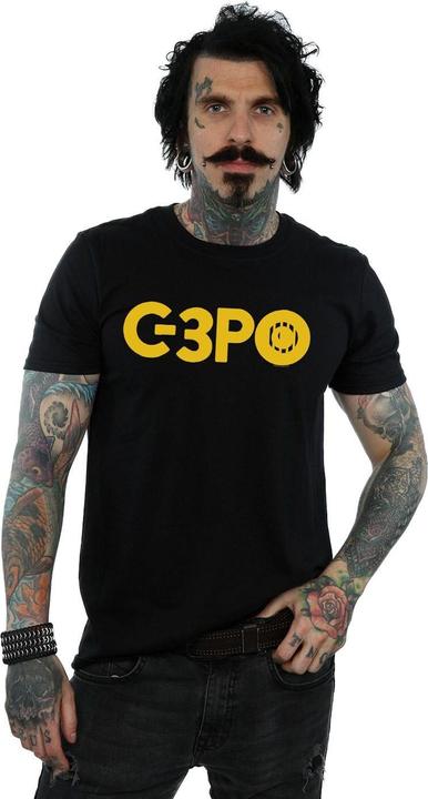 Immagine prodotto Star Wars The Rise Of Skywalker C-3PO Text Logo Maglietta Uomo (S)