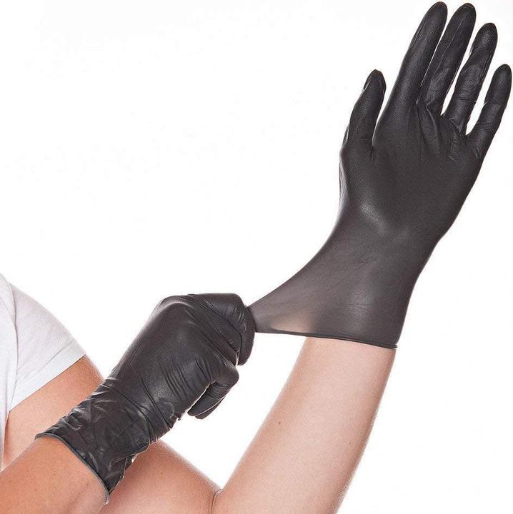 Produktbild Hygostar Latex-Handschuh ""DIABLO"", S, schwarz, puderfrei Länge: 240 mm, für Allergiker, lebensmittelecht, r (S)