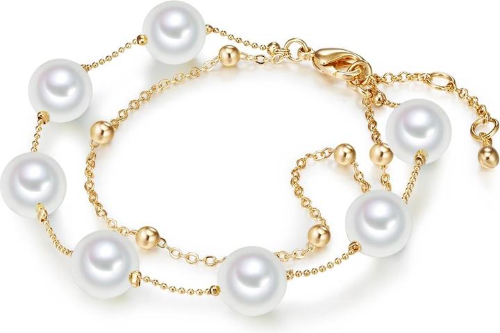 Actual product image Lulu & Jane Ladies brass shell pearl yellow gold - 29497 (18 cm, Brass)