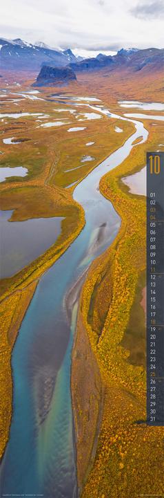 Actual product image Terra Kalender 2026 (33 x 100 cm, Hardcover, English, Spanish, French, German)