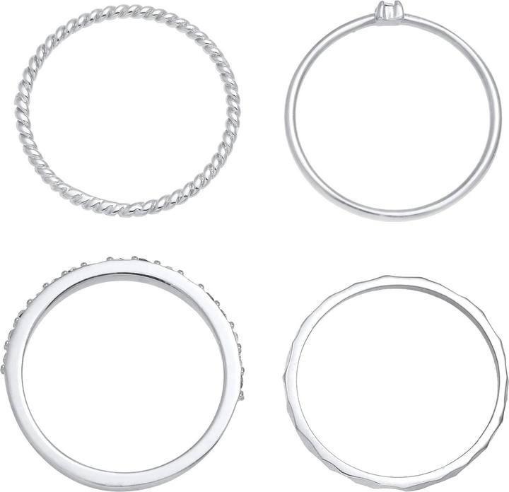 Image du produit Elli Bague en cristal, set de bagues (52, Argent 925)