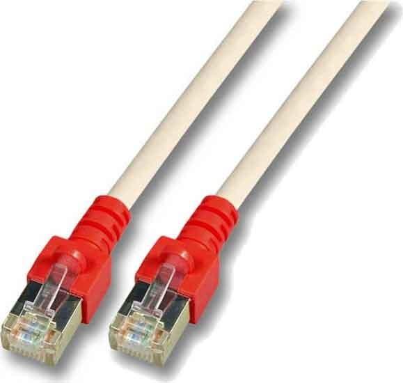 Produktbild EFB Elektronik Hersteller: RJ45 Crossover Patchkabel SF/UTP, Cat.5e, CCA, 15m, grau (rote Tülle) Das (SF/UTP, CAT5e, 15 m)