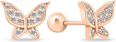Produktbild Brilio Silver - Playful bronze earrings Butterflies EA631R