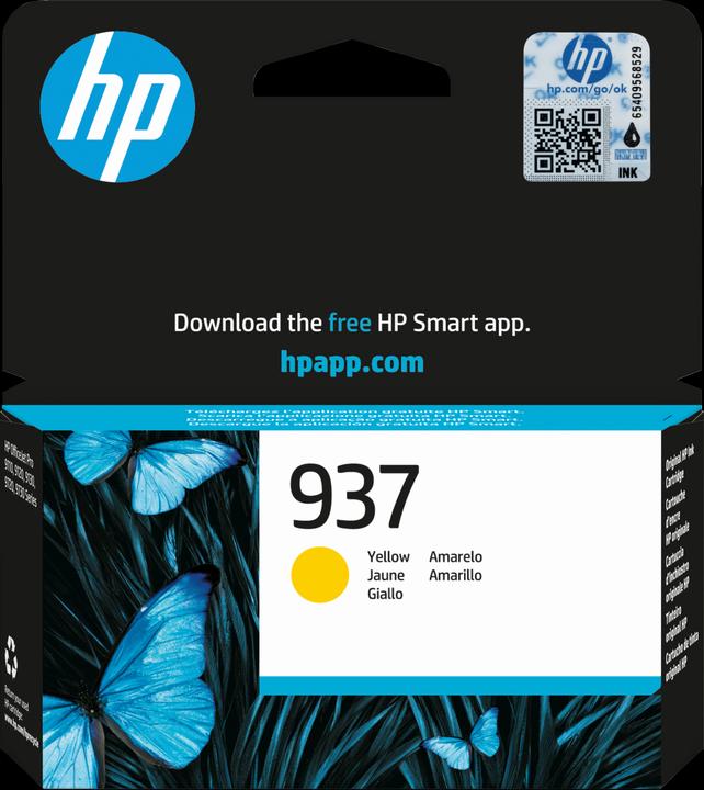 Actual product image HP Cartuccia di inchiostro giallo originale 937, 1 pz (Y)