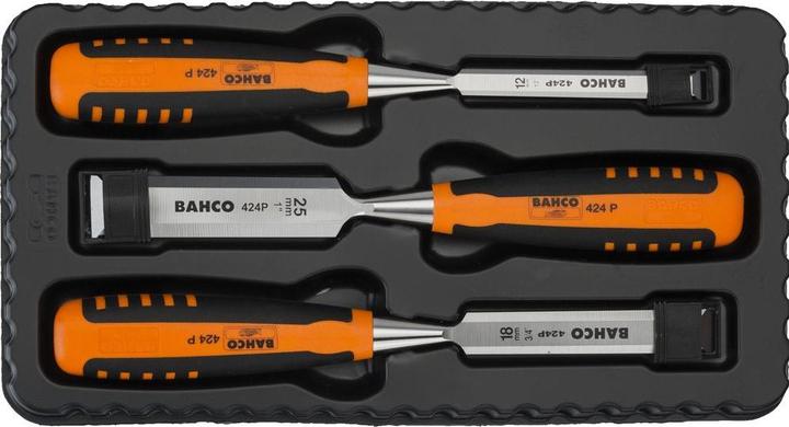 Produktbild Bahco Stechbeitelsatz mit gummiertem Griff - dreiteilig/Kartonverpackung (25 mm)