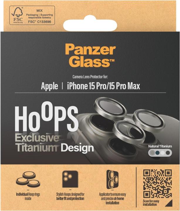 Image du produit PanzerGlass Hoops Camera Lens Protector (1 pièce(s), Apple iPhone 15 Pro, Apple iPhone 15 Pro Max)