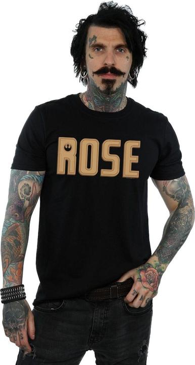 Actual product image Star Wars Mens The Rise Of Skywalker Rose Text Logo T-Shirt (XXL)