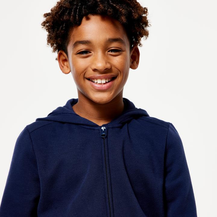 Produktbild Domyos Kapuzenjacke Kinder - marineblau (10, 11, 12)